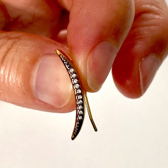 Stella & Dot Moon and Stars Earring Set - Gold and Hematite - Picture 6 of 9